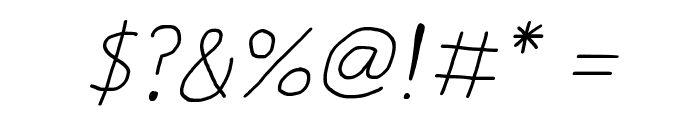 Daniel's Handwriting Italic Font OTHER CHARS
