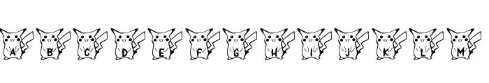 Dani's Pikachu Font UPPERCASE