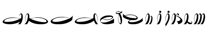 Danzante typeface Regular Font LOWERCASE