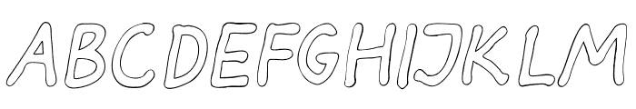 Darbog outline Bold Italic Font LOWERCASE