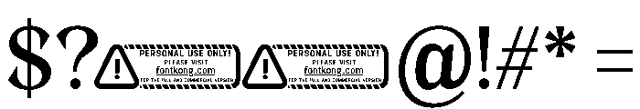 Darena-Regular PERSONAL USE ONL Font OTHER CHARS