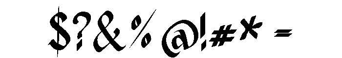 Dark Combo Font OTHER CHARS