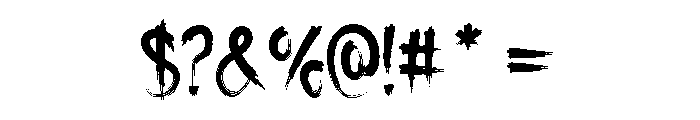 Dark District Font OTHER CHARS