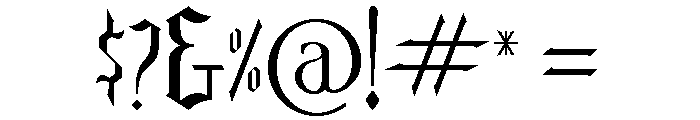 Dark Enemy Font OTHER CHARS
