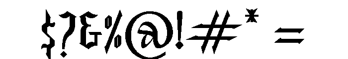 Dark Gate Font OTHER CHARS