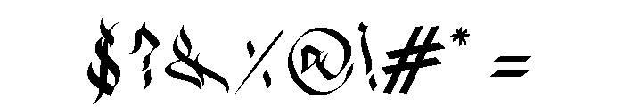 Dark Ghoul Font OTHER CHARS