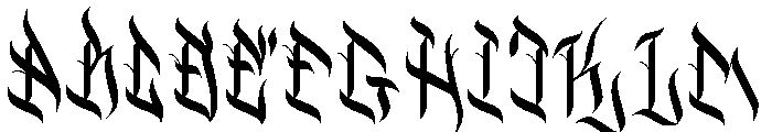 Dark Ghoul Font UPPERCASE