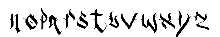 Dark Ghoul Font LOWERCASE
