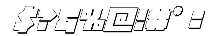 Dark Hornet 3D Italic Font OTHER CHARS