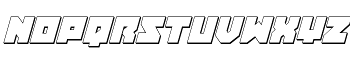 Dark Hornet 3D Italic Font LOWERCASE