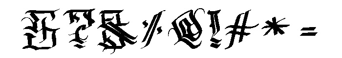 Dark Jewel Font OTHER CHARS