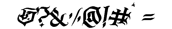 Dark Match Font OTHER CHARS