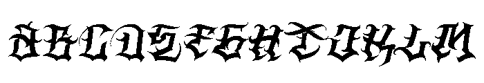 Dark Match Font UPPERCASE