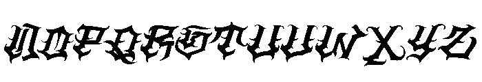 Dark Match Font UPPERCASE