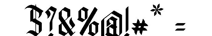 Dark Regent Font OTHER CHARS