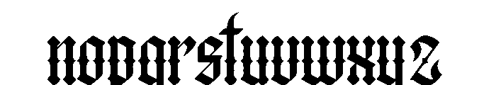 Dark Regent Font LOWERCASE