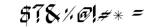 Dark Saber Font OTHER CHARS