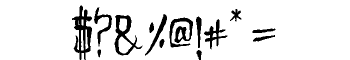 Dark Scratch Font OTHER CHARS