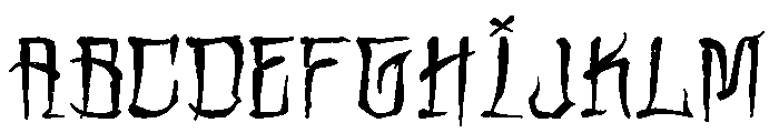 Dark Scratch Font UPPERCASE