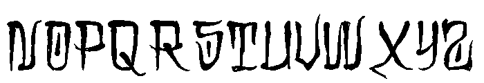 Dark Scratch Font UPPERCASE