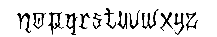 Dark Scratch Font LOWERCASE