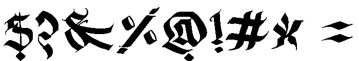 Dark Scream Font OTHER CHARS