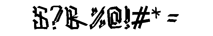 Dark Shuriken Font OTHER CHARS