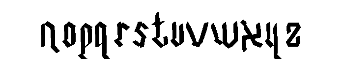Dark Shuriken Font LOWERCASE