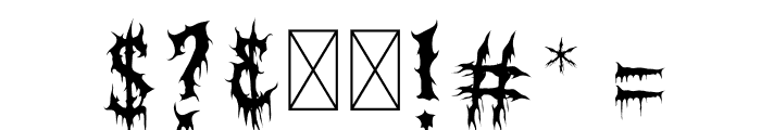 Dark Spikes Font OTHER CHARS
