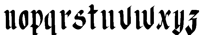 Dark Street Font LOWERCASE