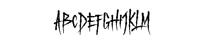 Dark Thorn Font UPPERCASE
