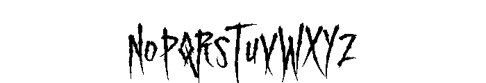 Dark Thorn Font LOWERCASE