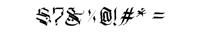 Dark Wizards Font OTHER CHARS
