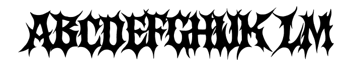 Darkness Regular Font UPPERCASE