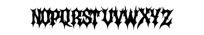 Darkness Regular Font LOWERCASE