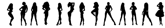 Darrians Sexy Silhouettes 3 Font LOWERCASE