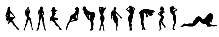 Darrians Sexy Silhouettes 3 Font LOWERCASE