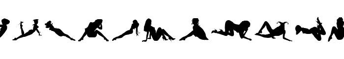 Darrians Sexy Silhouettes 4 Font UPPERCASE