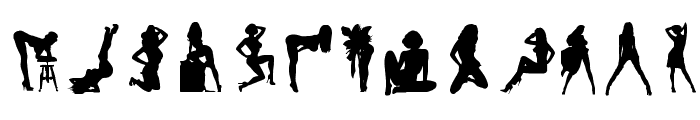 Darrians Sexy Silhouettes 4 Font LOWERCASE
