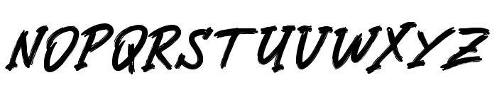 Dartho Brush Free Font Regular Font UPPERCASE