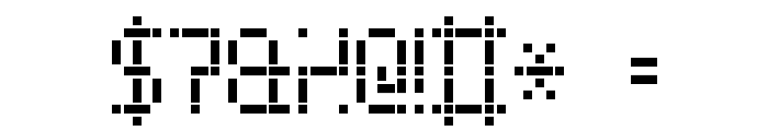 Dash Dot LCD-7 Font OTHER CHARS