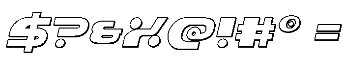 Dashiel 3D Italic Font OTHER CHARS