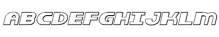 Dashiel 3D Italic Font UPPERCASE