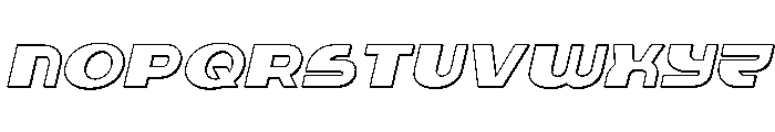 Dashiel 3D Italic Font LOWERCASE