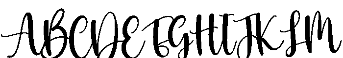 Dashing Font UPPERCASE