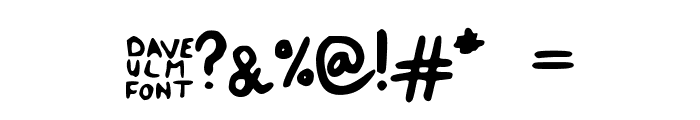 DaveUlmFont Font OTHER CHARS