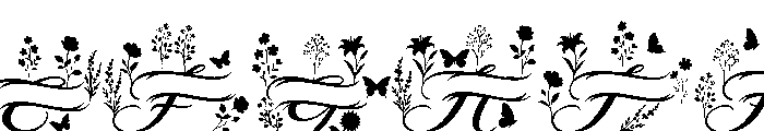Davina Flower Monogram Demo Font UPPERCASE