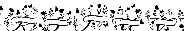 Davina Flower Monogram Demo Font UPPERCASE