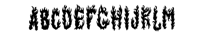 Days of Fire and Chaos Font UPPERCASE