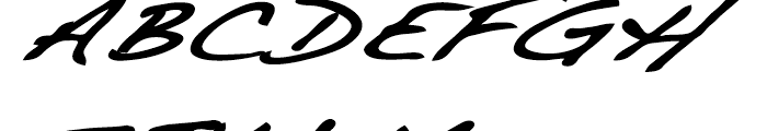 Dakota Bold Extended Italic Font UPPERCASE